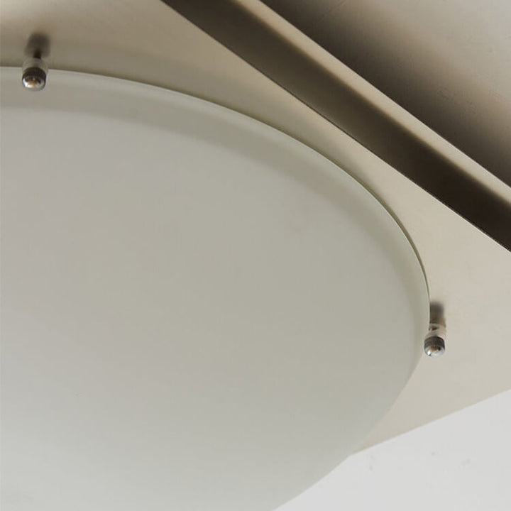 Französische Minimalistische Eisenkuppel Glas LED Deckenleuchte 