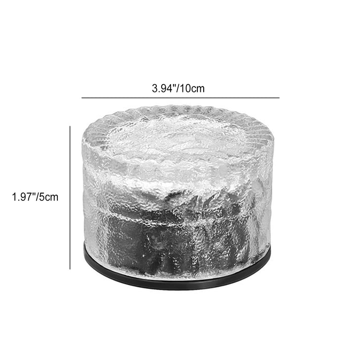 Lumière extérieure LED ronde en métal et plastique étanche à l'énergie solaire moderne et minimaliste pour jardin 