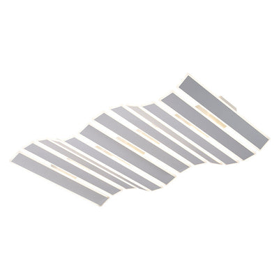 Zeitgenössische Einfachheit Acryl gestreifte Fischgrätenform LED Unterputz Deckenleuchte für Wohnzimmer 