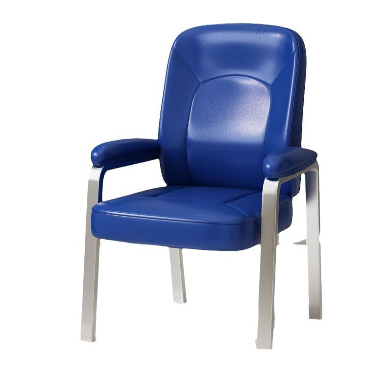 Chaise de salle à manger moderne minimaliste carrée en cuir PU avec dossier en acier inoxydable et accoudoirs pour salle à manger 