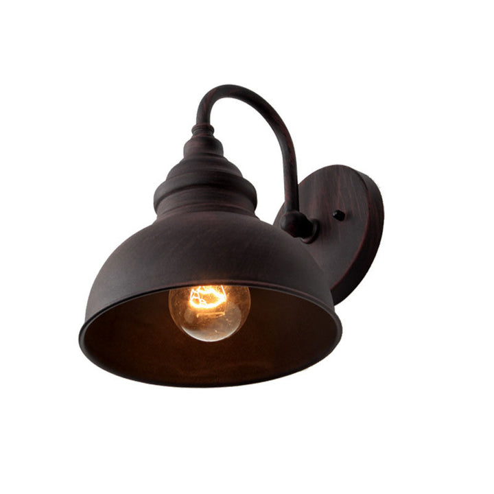 Moderne Einfachheit Eisen Halbrunde 1-Licht Outdoor-Wandleuchte Lampe für den Garten 