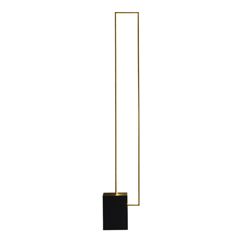 Modern Minimalist Rectangular Line Iron LED Standing Floor Lamp For Living Room