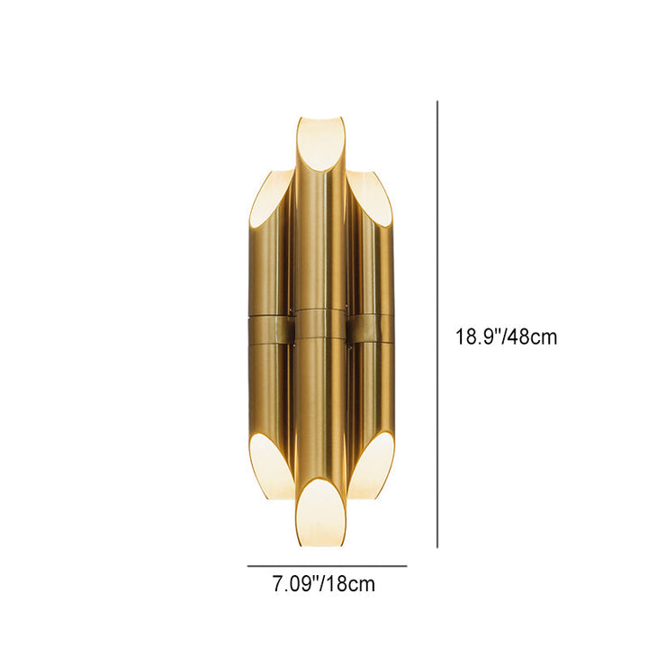 Lámpara Aplique de Pared de 3 Luces con Pantalla Cilíndrica de Hierro de Lujo Moderno para Sala de Estar 