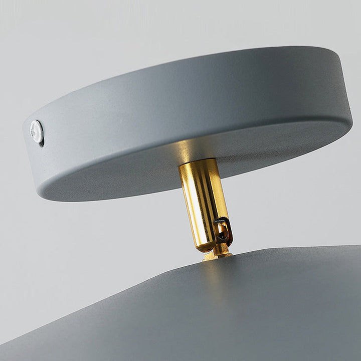 Moderne minimalistische runde Hardware Acryl LED Semi-Flush Mount Deckenleuchte für Wohnzimmer 