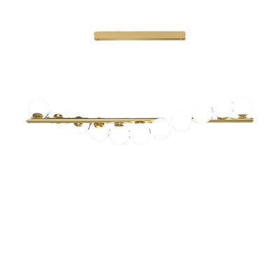 Contemporary Scandinavian Glass Magic Bean Long Strip 7/9/11 Light Island Light Chandelier For Dining Room