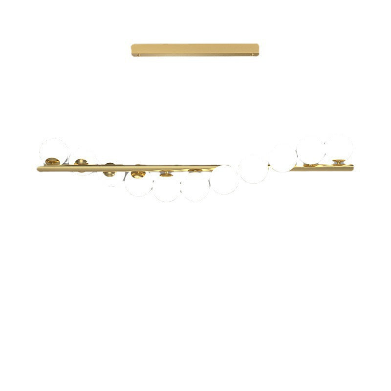 Contemporary Scandinavian Glass Magic Bean Long Strip 7/9/11 Light Island Light Chandelier For Dining Room