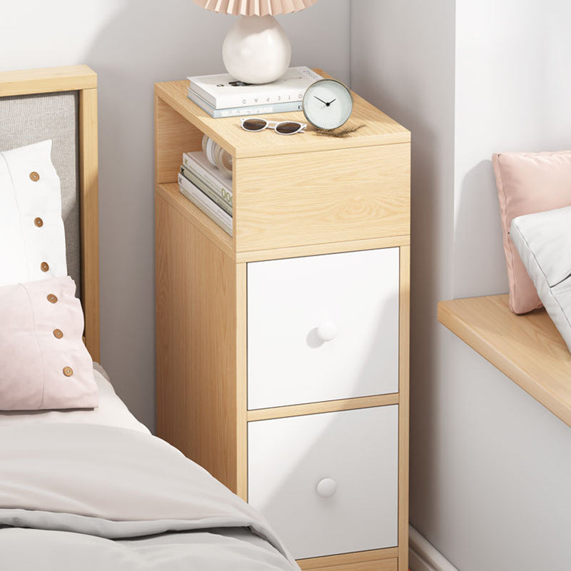 Moderner minimalistischer rechteckiger Platten-Nachttisch mit 1/2/3 Schubladen für die Bettseite 