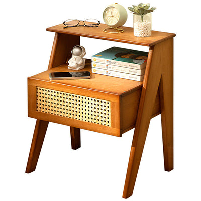 Zeitgenössischer Einfachheit rechteckiger Holz-Beistelltisch mit 1 Schublade für das Wohnzimmer 