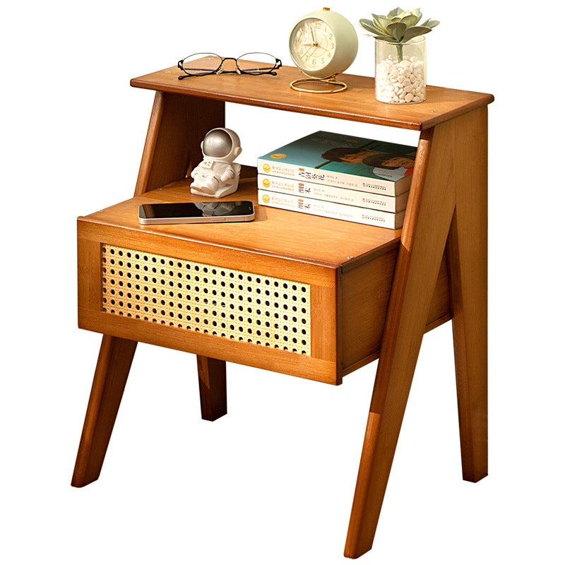 Zeitgenössischer Einfachheit rechteckiger Holz-Beistelltisch mit 1 Schublade für das Wohnzimmer 