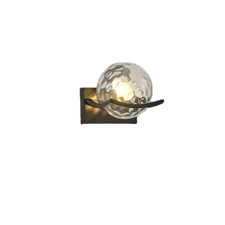 Moderne Einfachheit Eisen Wasser Muster Glas Ball Schatten 1-Licht Wand Leuchte Lampe Für Schlafzimmer 