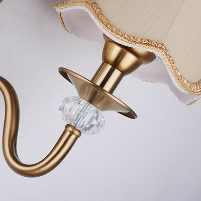 Moderne Luxus Hardware Stoff 1/2-Licht Wandleuchte Lampe für Wohnzimmer 