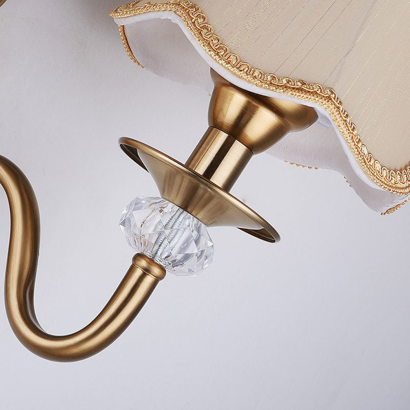 Moderne Luxus Hardware Stoff 1/2-Licht Wandleuchte Lampe für Wohnzimmer 