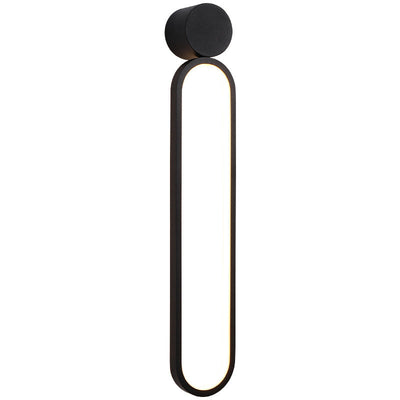 Moderne minimalistische runde lange Acryl Eisen LED Wandleuchte Lampe für Wohnzimmer 