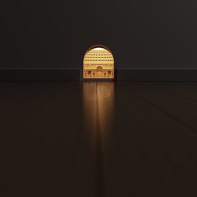 Simplicité Contemporaine Panthéon Plâtre Capteur LED Applique Murale Encastrée Lampe Veilleuse Pour Chambre 