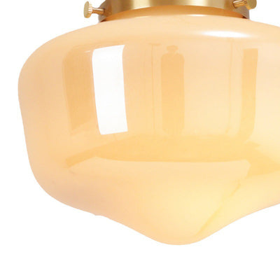 Lustre suspendu en laiton et verre nordique contemporain à 1 lumière pour salon 