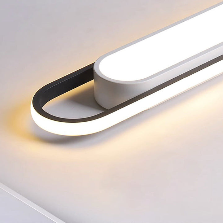 Luminaire de plafond LED encastré rectangulaire en fer et acrylique de simplicité contemporaine pour salon 
