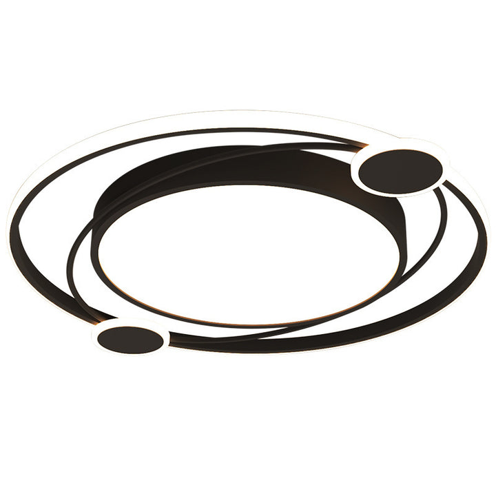 Plafonnier LED rond en fer acrylique de simplicité moderne pour chambre à coucher 