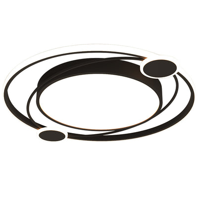 Plafonnier LED rond en fer acrylique de simplicité moderne pour chambre à coucher 
