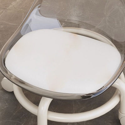 Modern Minimalist Plastic Leather Chair Roller Skating For Living Room