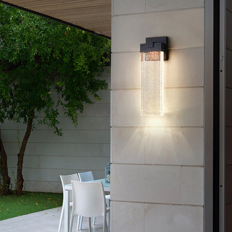 Applique Murale LED Rectangulaire en Cristal d&