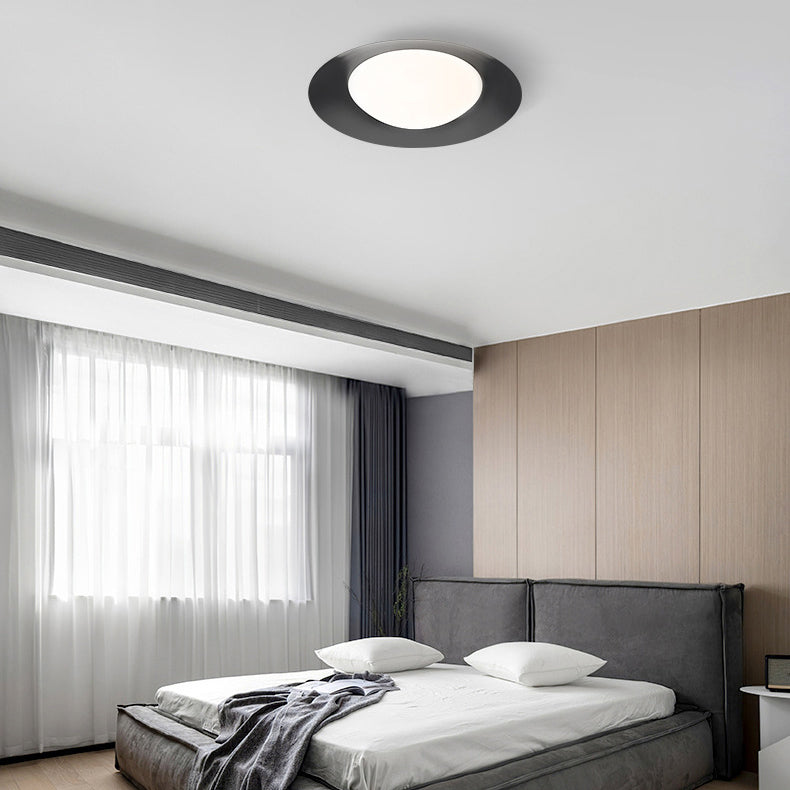Plafonnier LED en verre rond minimaliste moderne en cuivre pour salon 