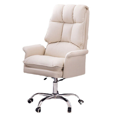 Moderner minimalistischer quadratischer rechteckiger PU-Leder-Edelstahl-Schreibtischstuhl mit Rückenlehne und Armlehne für das Home Office 