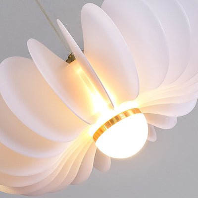 Traditionelle französische Eisen-Acrylscheibe in Kürbisform, 1-flammige Pendelleuchte für Wohnzimmer 