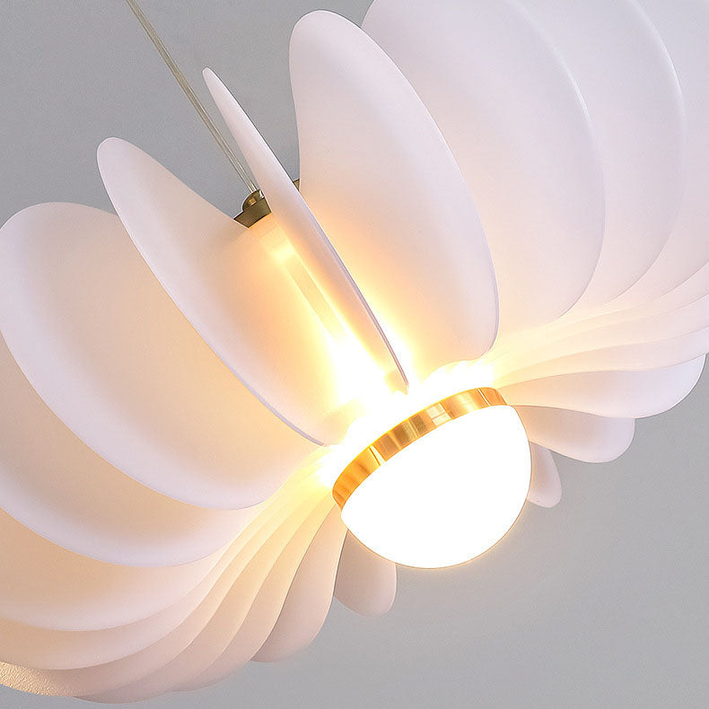 Traditionelle französische Eisen-Acrylscheibe in Kürbisform, 1-flammige Pendelleuchte für Wohnzimmer 