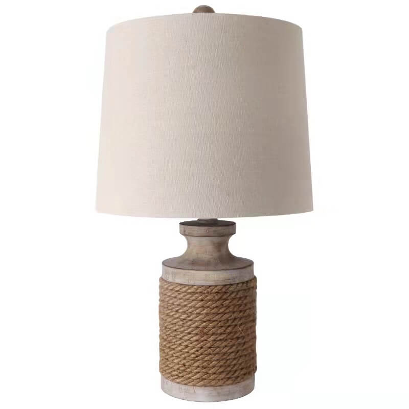 Modern Personality Creative Solid Wood Cylinder 1-Light Table Lamp