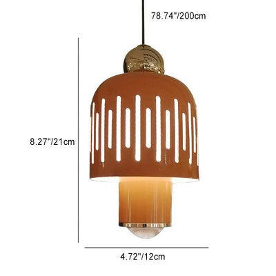 Moderne unbedeutende Zylinder-Acryl-Aluminium-LED-Pendelleuchte für Schlafzimmer 