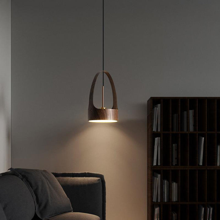 Lámpara colgante LED de hierro acrílico redonda contemporánea escandinava para dormitorio 