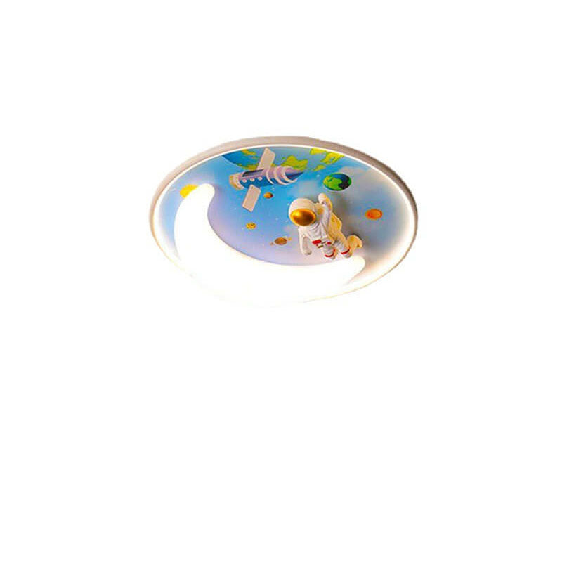 Nordischer minimalistischer Cartoon-Resin-Runder LED-Deckenleuchte 