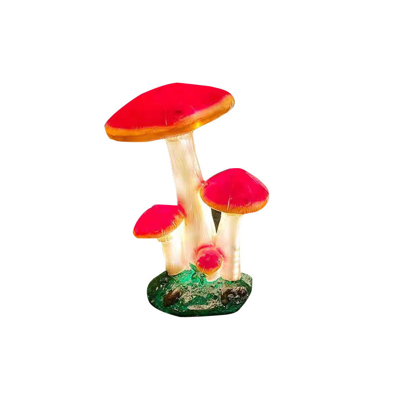Moderne Art Deco Solar Wasserdichte Pilz Harz Glasfaser LED Landschaft Beleuchtung Außen Licht Für Garten 