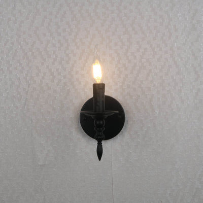 Industrial Creative Minimalist Iron Candle 1-Light Wall Sconce Lamp