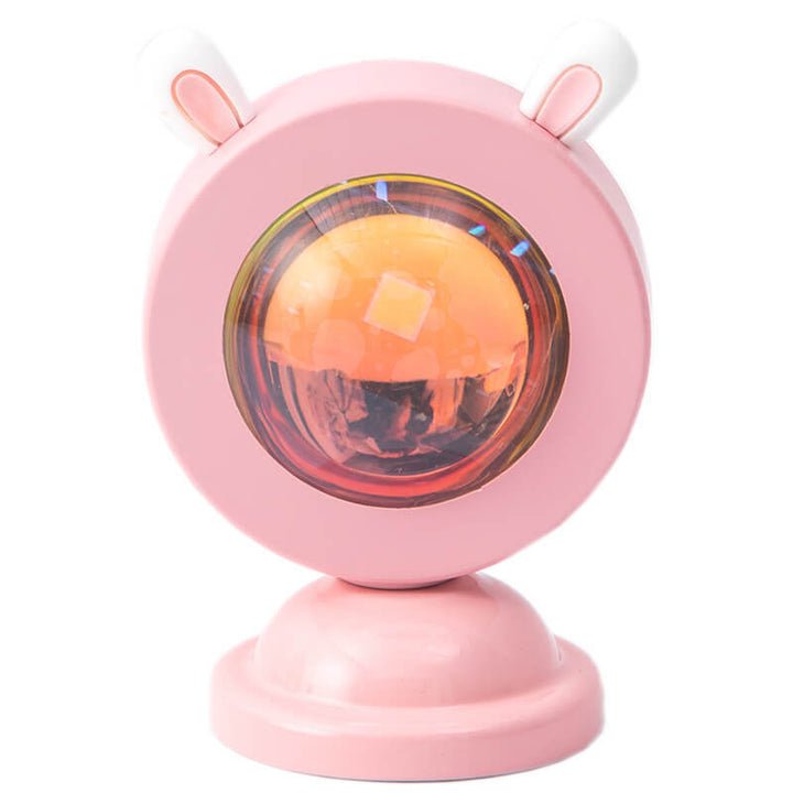 Zeitgenössische kreative rosa Katzenohr-Form LED USB Umgebungslicht Tischlampe für Schlafzimmer 
