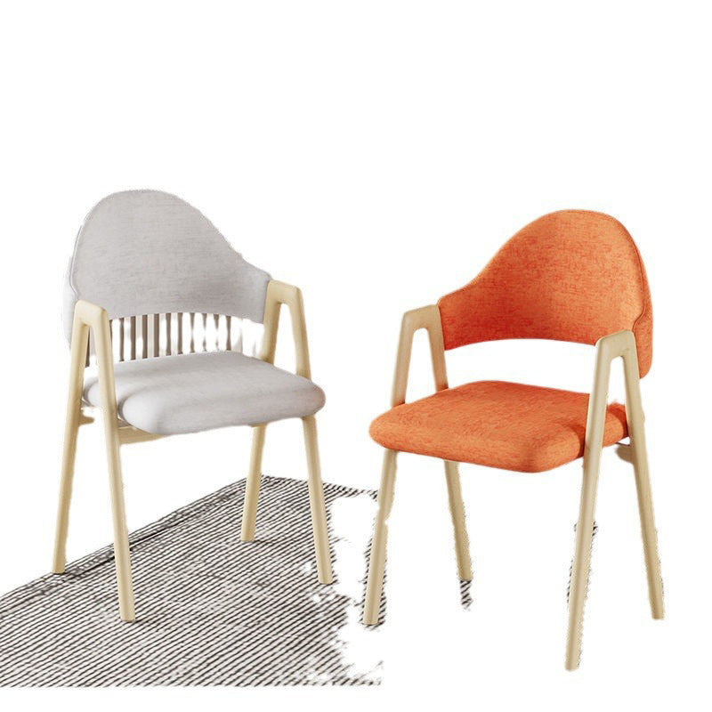 Silla de Comedor Contemporánea de Lujo Cuadrada Tapizada en Cuero con Respaldo y Reposabrazos para Comedor 