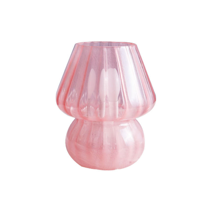 Moderne Einfachheit Glas Pilz 1-Licht Tischlampe für das Schlafzimmer 