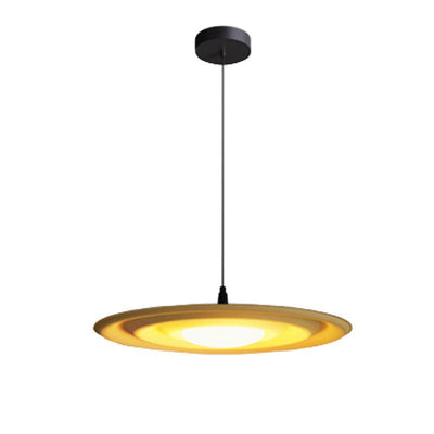 Moderne minimalistische runde Wasser-Kräuselung Acryl Eisen LED Pendelleuchte für Schlafzimmer 