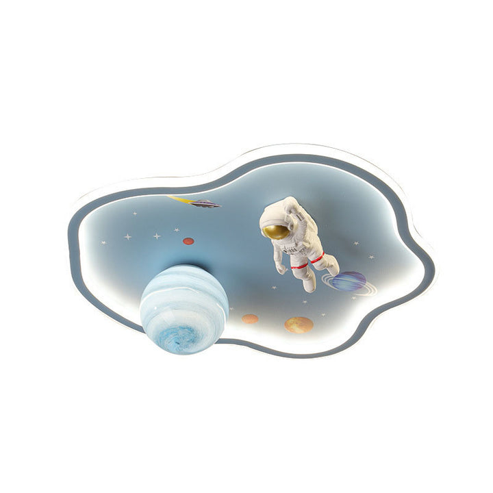 Plafonnier LED acrylique contemporain créatif dessin animé planète astronaute pour enfants pour salon 