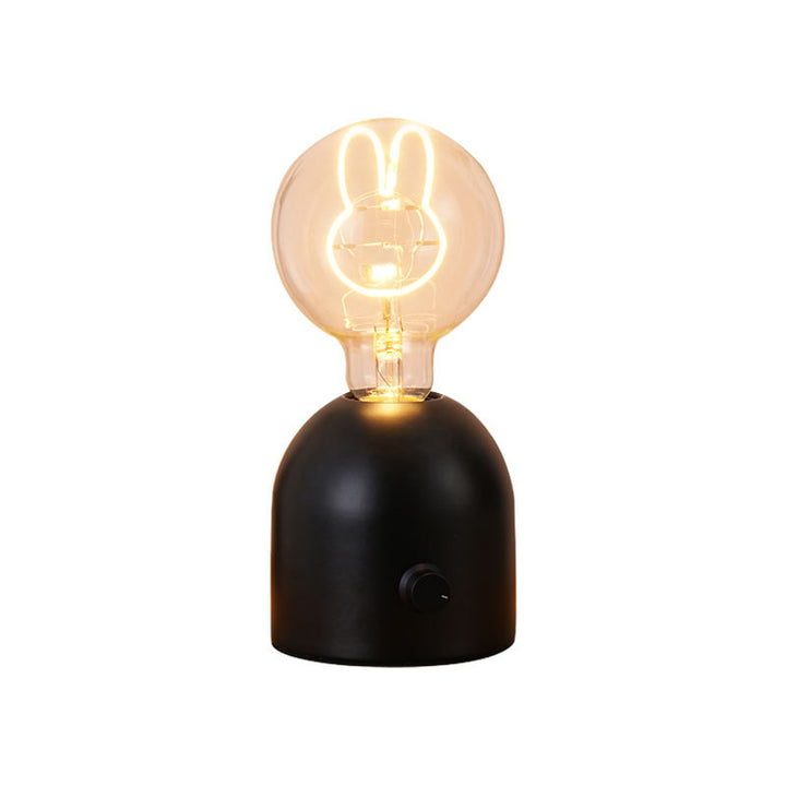 Moderne Art Deco Runde Glas Holz LED Tisch Lampe Für Schlafzimmer 