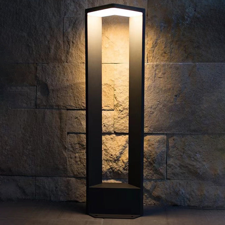 Luz de paisaje LED de aluminio acrílico rectangular impermeable minimalista moderna para exteriores para patio exterior 