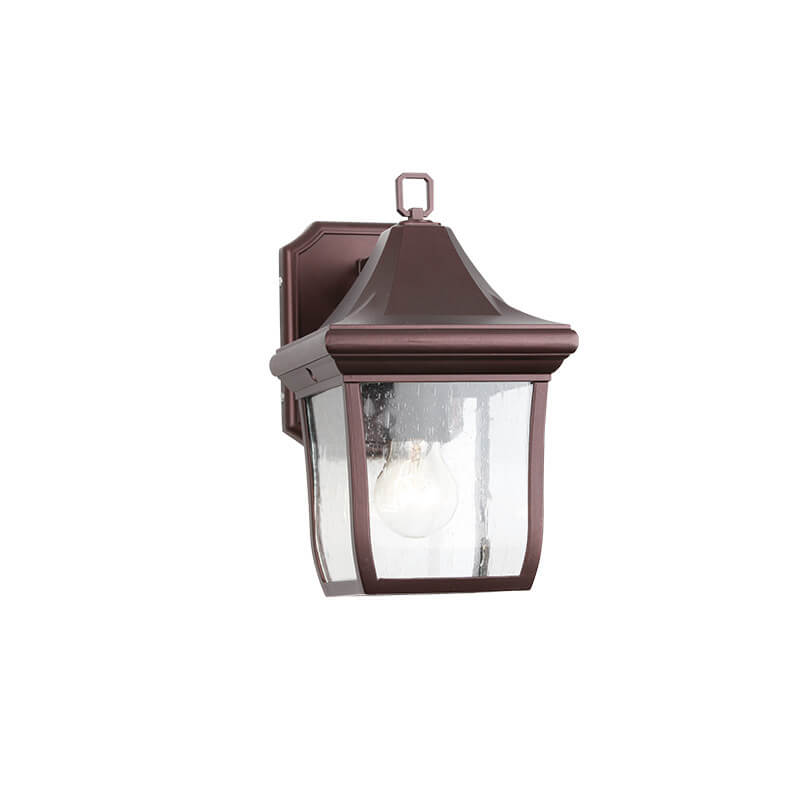 Lámpara de Aplique de Pared Exterior de 1 Luz de Aleación de Aluminio Retro Contemporáneo con Vidrio para Jardín 