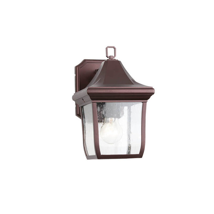 Lámpara de Aplique de Pared Exterior de 1 Luz de Aleación de Aluminio Retro Contemporáneo con Vidrio para Jardín 