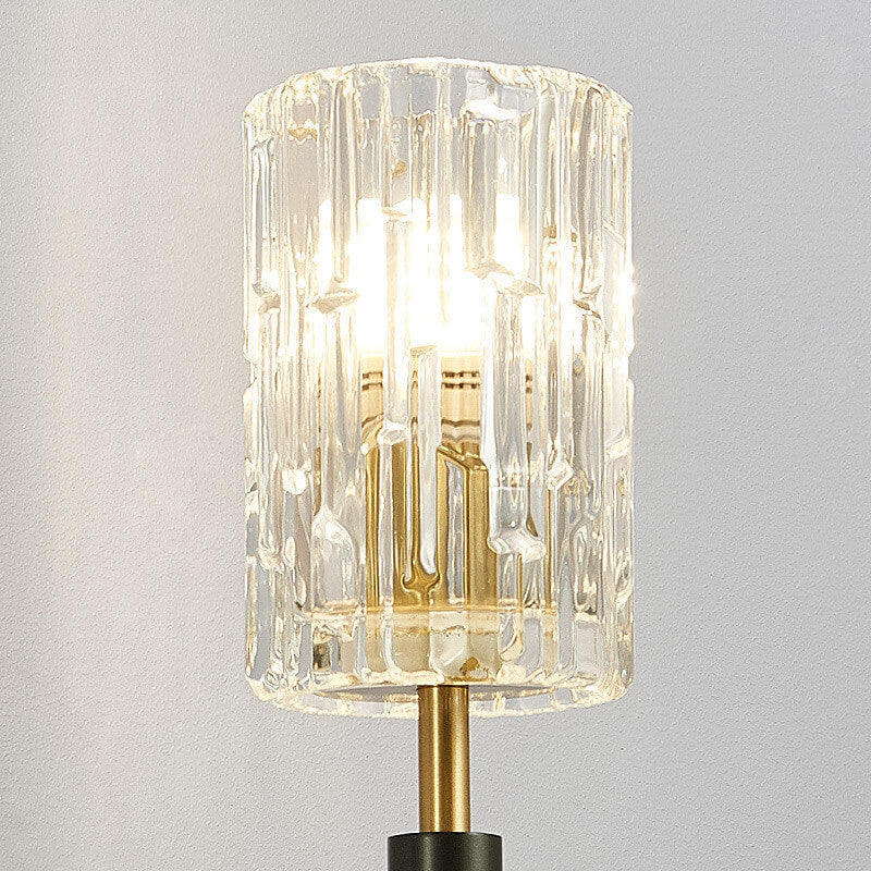 Modern Luxury Glass Cup Copper 1/2 Light Wall Sconce Lamp For Bedroom