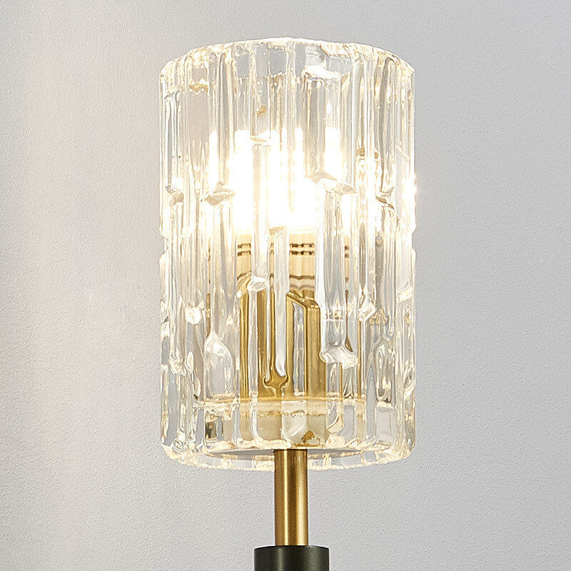 Modern Light Luxury Crystal Cup Copper 1/2 Light Wall Sconce Lamp