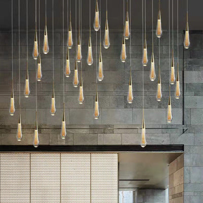 Modern Personality Creative Crystal Drops LED Pendant Light