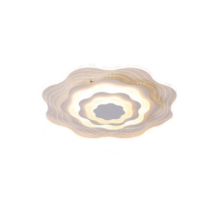 Modern Acrylic Multi-Layer Flower Shape LED Flush Mount Ceiling Light