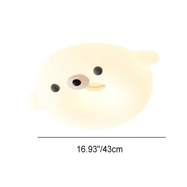 Lumière de Plafond Enfant LED en Forme de Phoque Style Dessin Animé Crème Adorable 