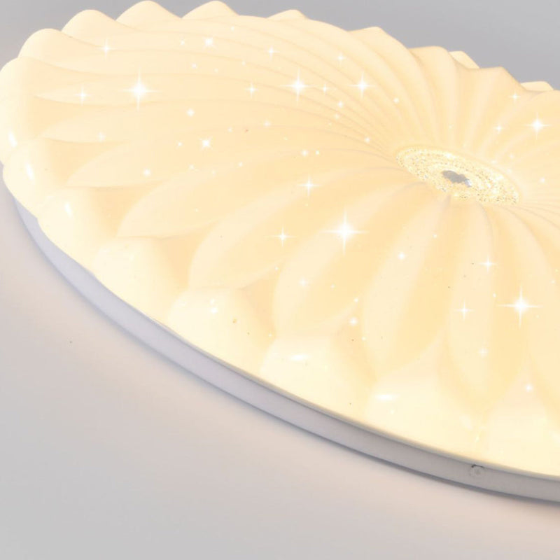 Luz de techo LED de montaje empotrado de girasol redondo minimalista moderno de hierro y PVC para sala de estar 