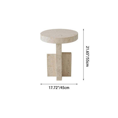 Table d'appoint en marbre à base croisée rectangulaire ronde nordique contemporaine pour salon 